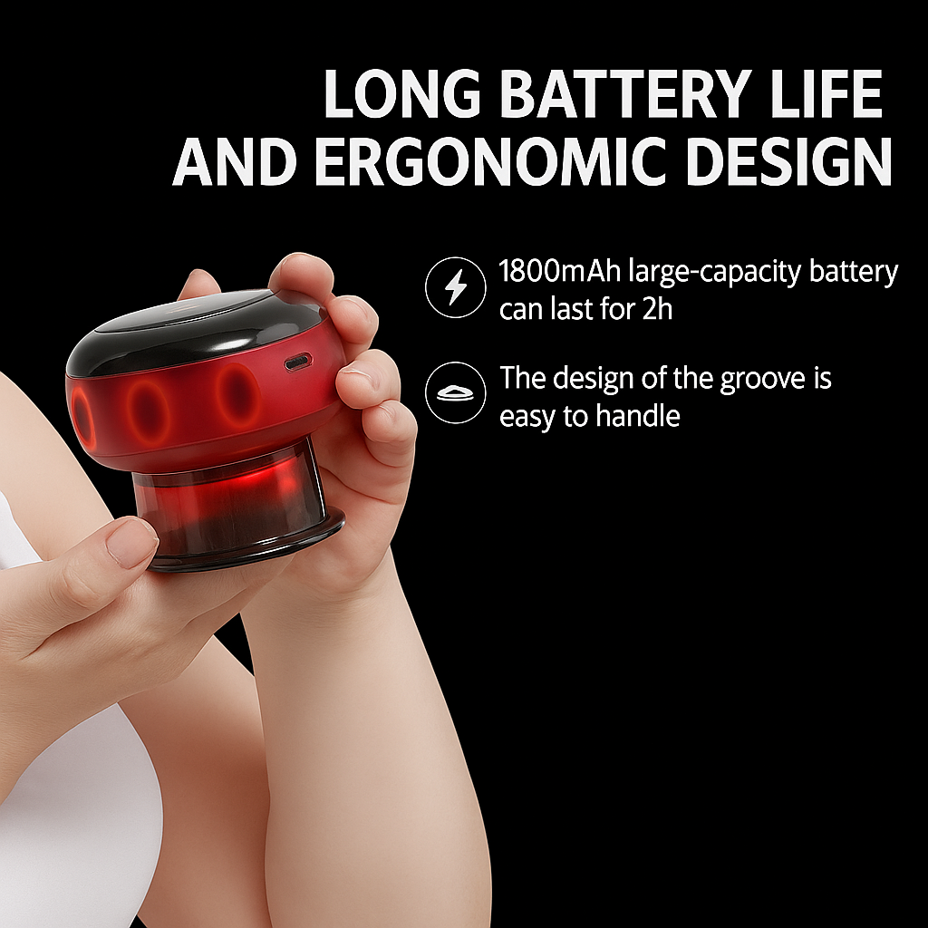 Say goodbye to stress and pain, and hello to deep relief.
This Smart Cupping Therapy Massager is more than just a device — it’s a personal therapist you can carry anywhere.
🔥 Combining cupping + red light therapy + heat in one compact tool, it targets d